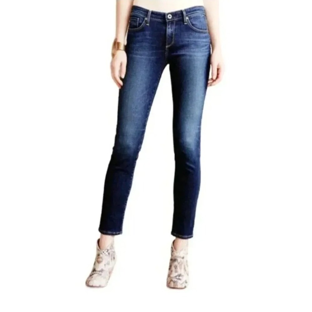 AG | The Stevie Slim Straight Jeans Dark Wash Blue | Sz 27R